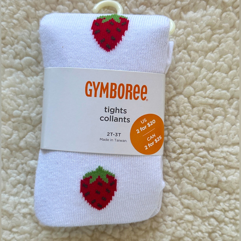 🍓 NWT GYMBOREE BURST OF SPRING SIZE 2T-3T toddler girl Vintage strawberry TIGHTS